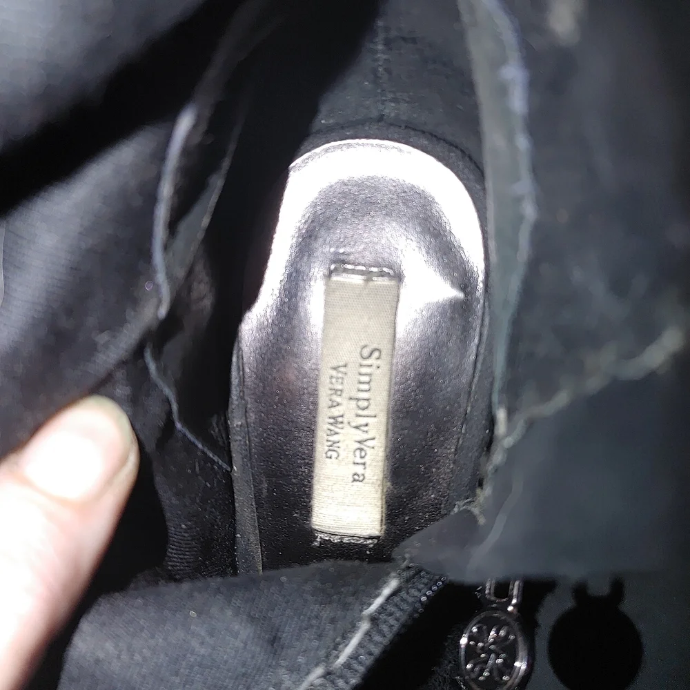 Simply Vera Wang suede open toed pumps sz 8 - Picture 4 of 5